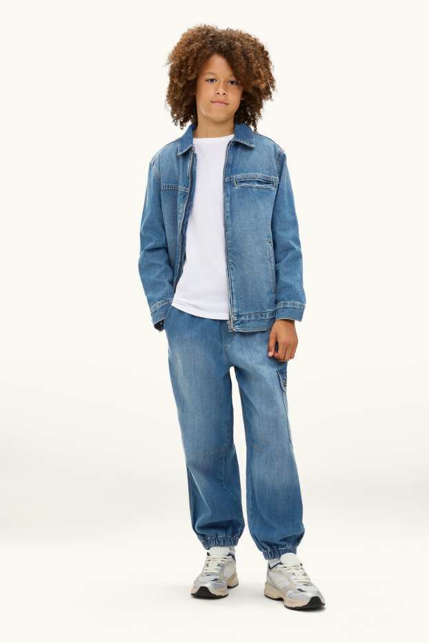 Children Boys - Cargo jeans - blue denim