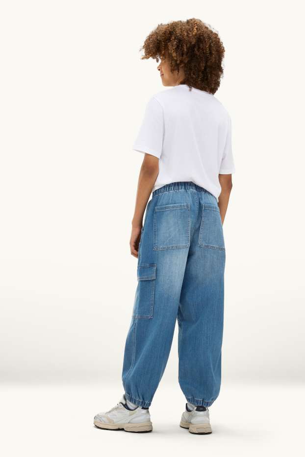 Children Boys - Cargo jeans - blue denim