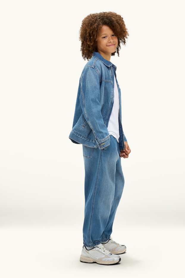 Children Boys - Cargo jeans - blue denim