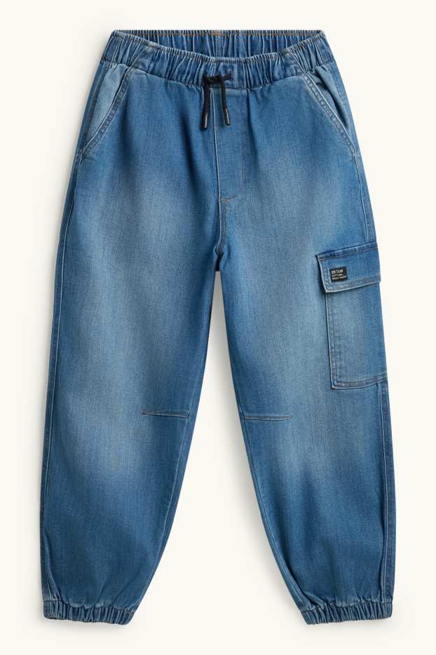 Children Boys - Cargo jeans - blue denim