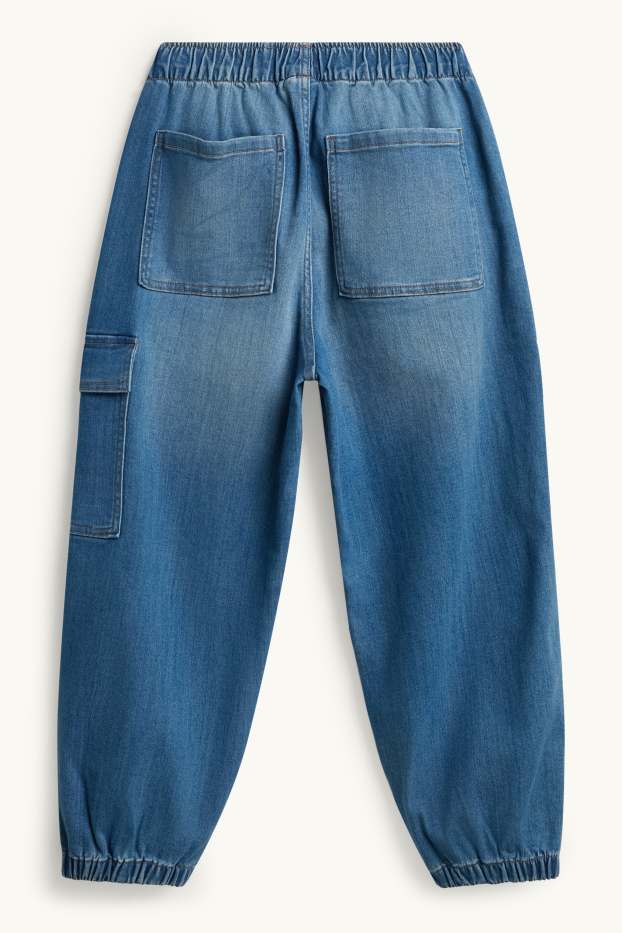 Children Boys - Cargo jeans - blue denim