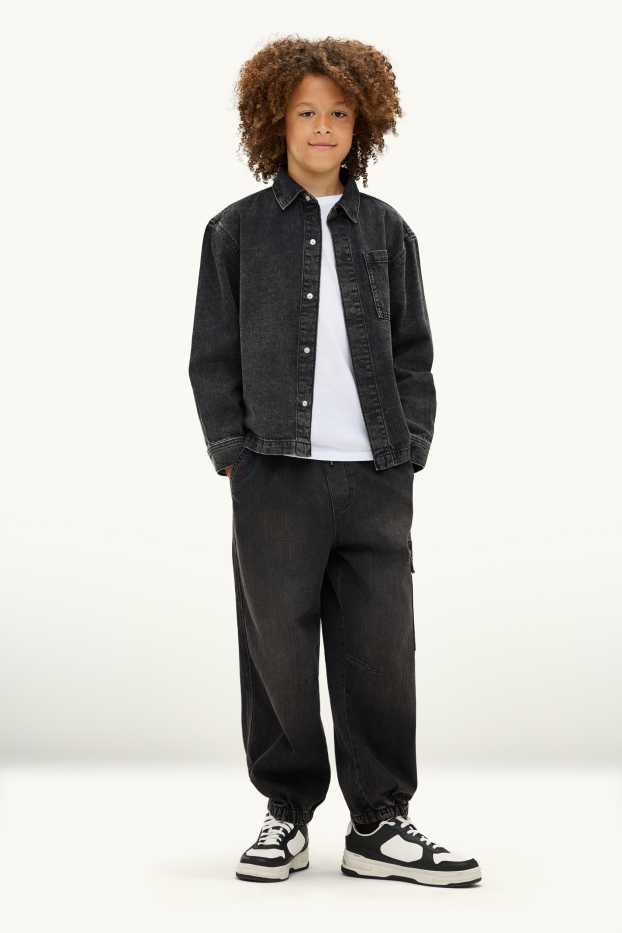 Children Boys - Cargo jeans - denim-dark gray