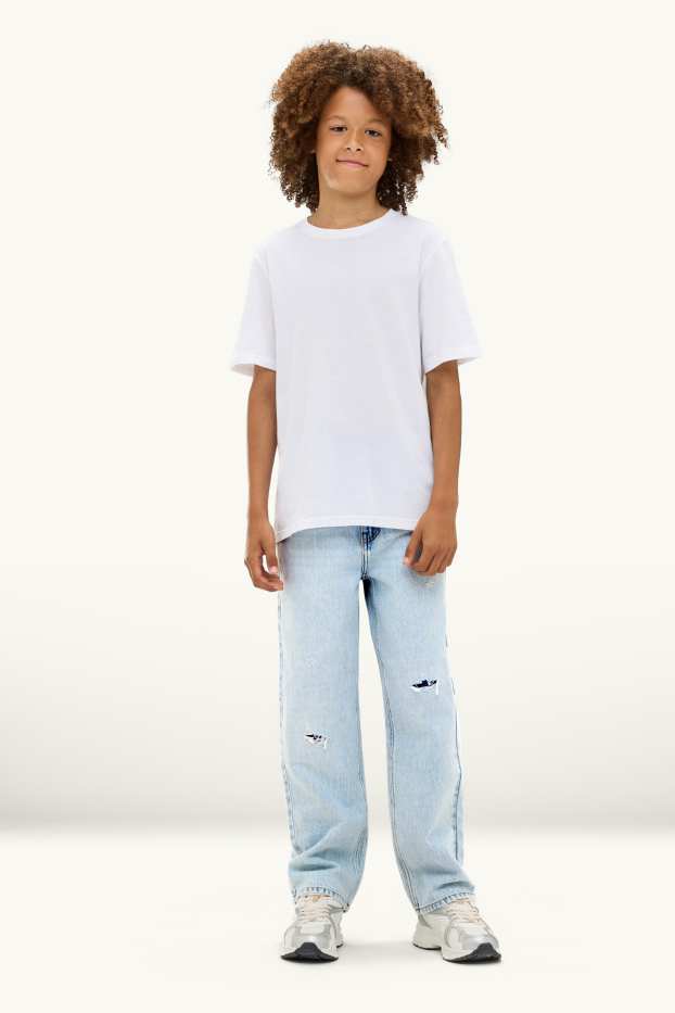 Children Boys - Loose fit jeans - denim-light blue