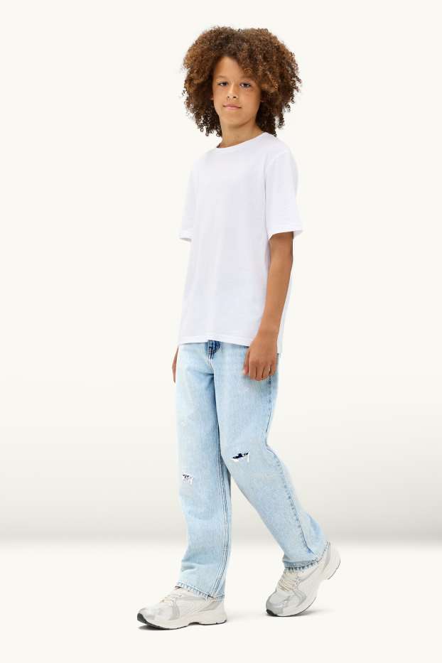Children Boys - Loose fit jeans - denim-light blue