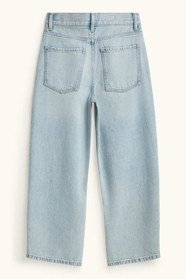 Children Boys - Graffiti - baggy jeans - denim-light blue