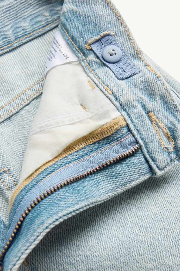 Children Boys - Graffiti - baggy jeans - denim-light blue