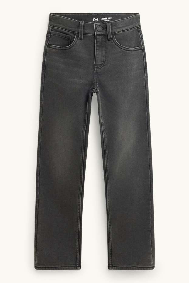 Children Boys - Straight jeans - thermal jeans - denim-dark gray