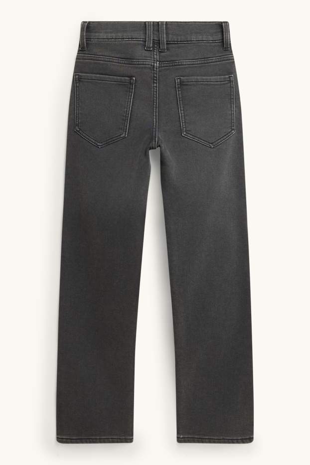 Children Boys - Straight jeans - thermal jeans - denim-dark gray