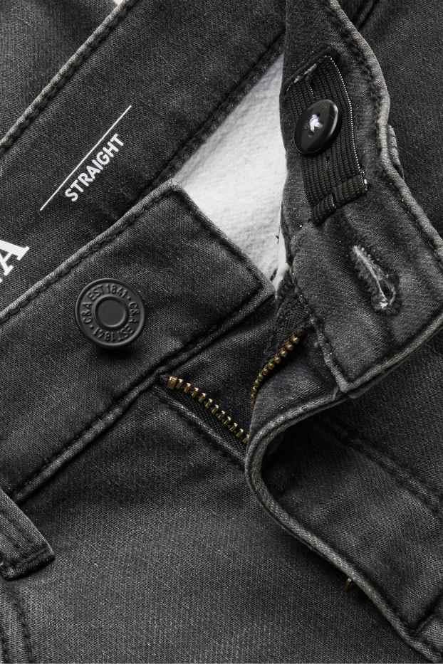 Children Boys - Straight jeans - thermal jeans - denim-dark gray