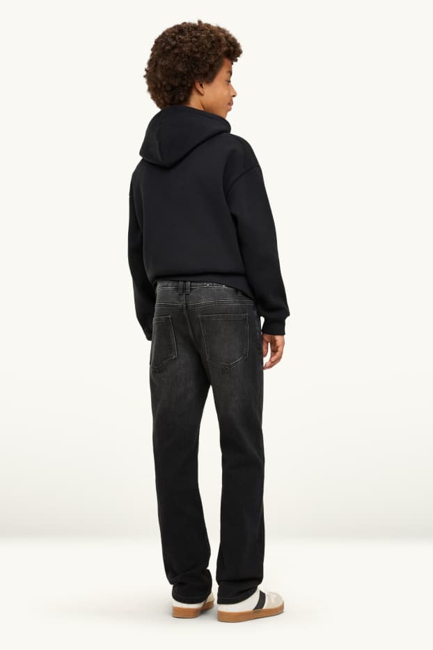 Children Boys - Straight jeans - thermal jeans - denim-dark gray
