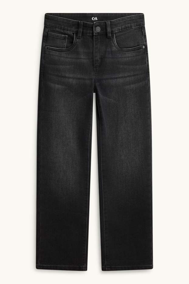 Children Boys - Straight jeans - thermal jeans - denim-dark gray