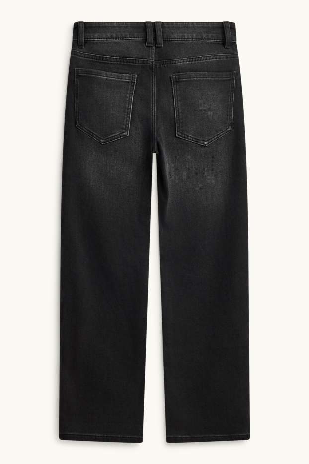 Children Boys - Straight jeans - thermal jeans - denim-dark gray