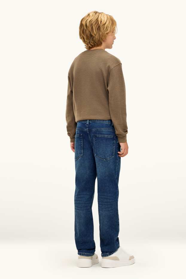 Children Boys - Straight jeans - thermal jeans - LYCRA® - denim-dark blue