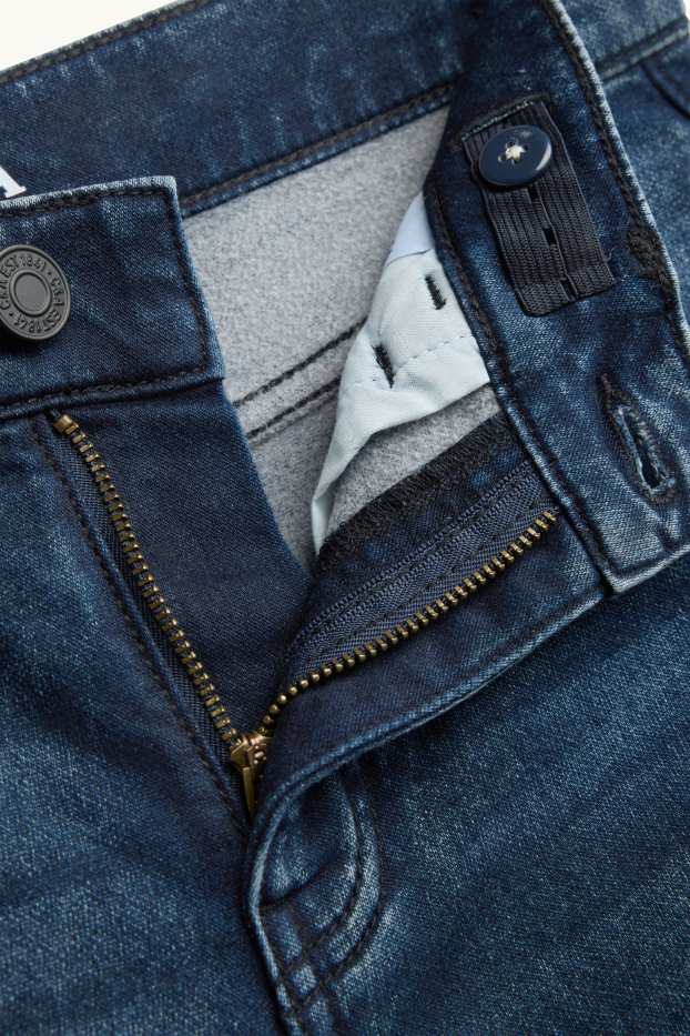 Children Boys - Straight jeans - thermal jeans - LYCRA® - denim-dark blue