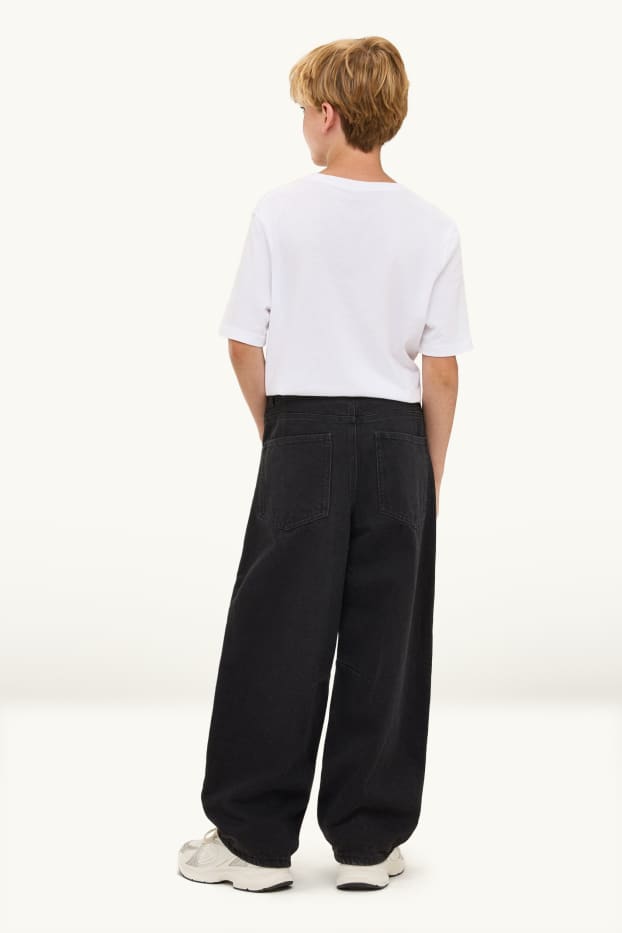 Children Boys - Barrel jeans - thermal jeans - black