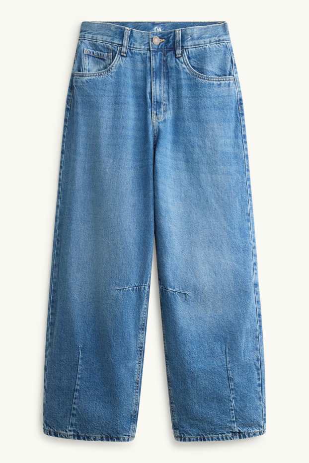Children Boys - Barrel jeans - thermal jeans - blue denim