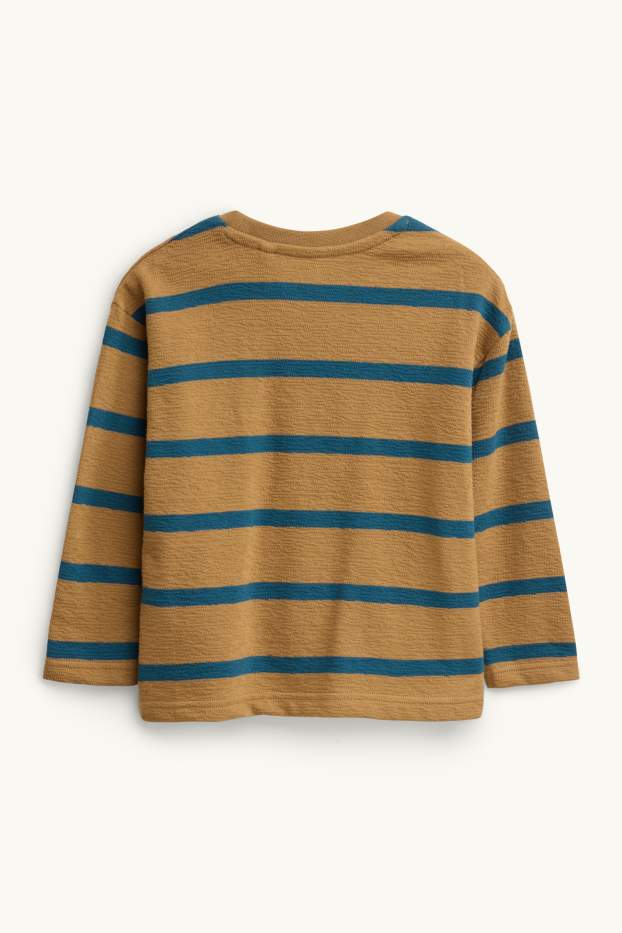 Children Boys - Long sleeve top - striped - brown