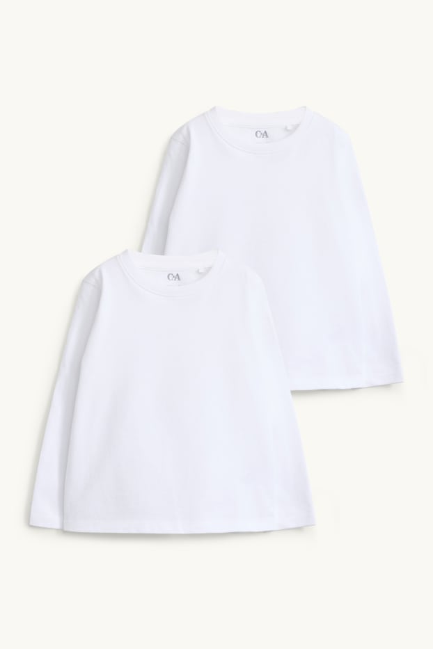 Children Boys - Multipack of 2 - long sleeve top - white