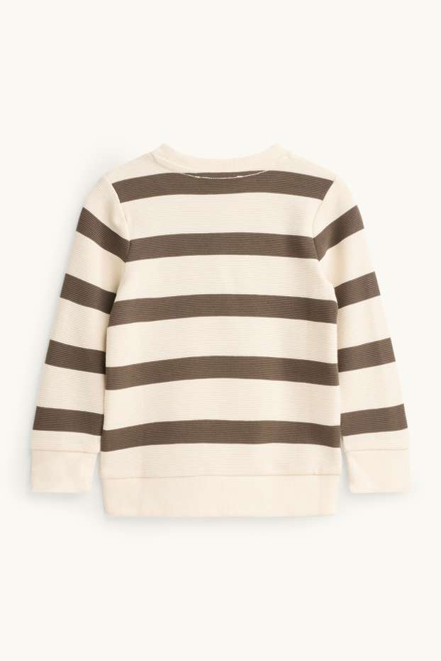 Children Boys - Sweatshirt - striped - brown / cremewhite