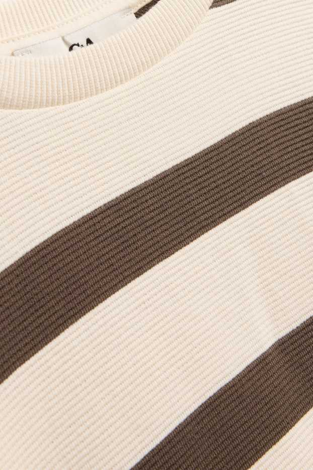 Children Boys - Sweatshirt - striped - brown / cremewhite