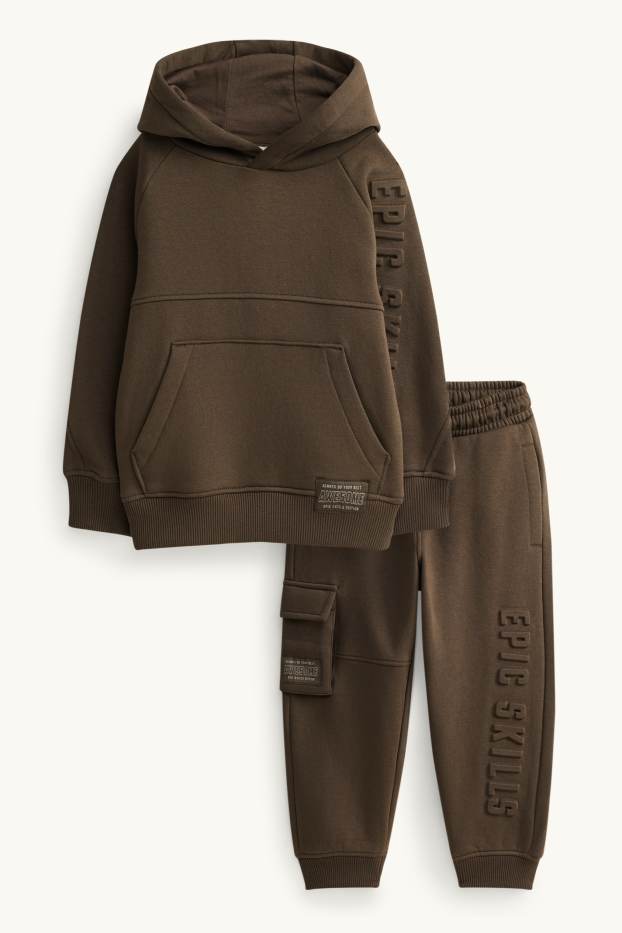 Children Boys - Set - hoodie and cargo joggers - 2 piece - brown