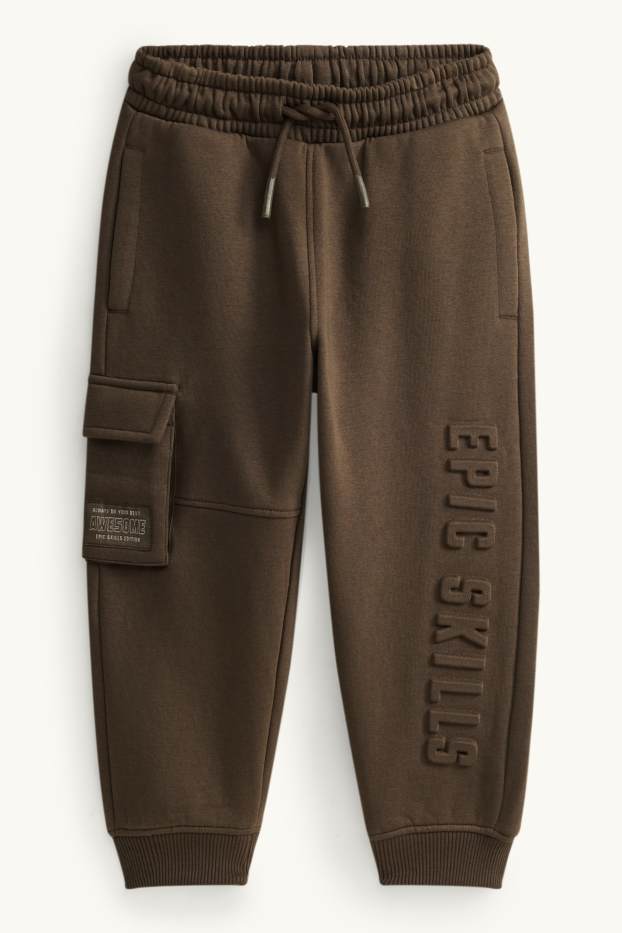 Children Boys - Set - hoodie and cargo joggers - 2 piece - brown