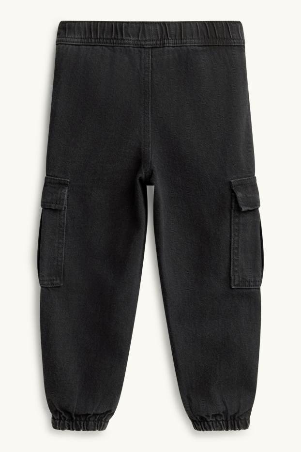 Children Boys - Cargo jeans - thermal jeans - black
