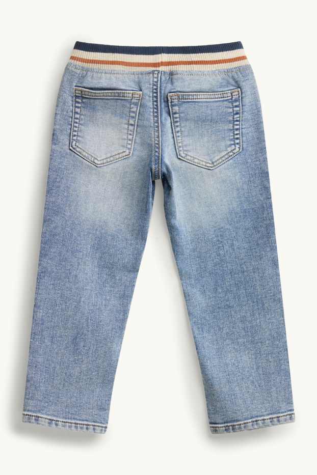 Children Boys - Straight jeans - thermal jeans - striped - denim-light blue