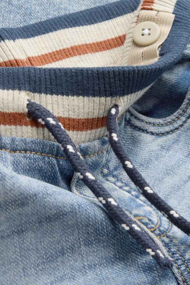 Children Boys - Straight jeans - thermal jeans - striped - denim-light blue