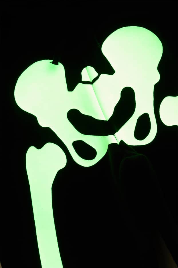 Halloween - skeleton - joggers - glow-in-the-dark - black