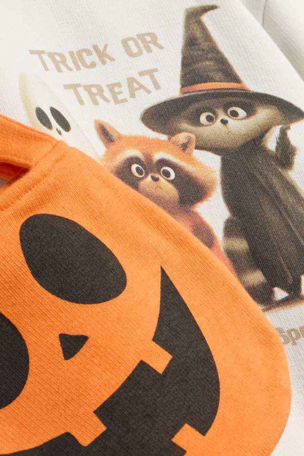 Set - Halloween - sweatshirt and bag - 2 piece - cremewhite