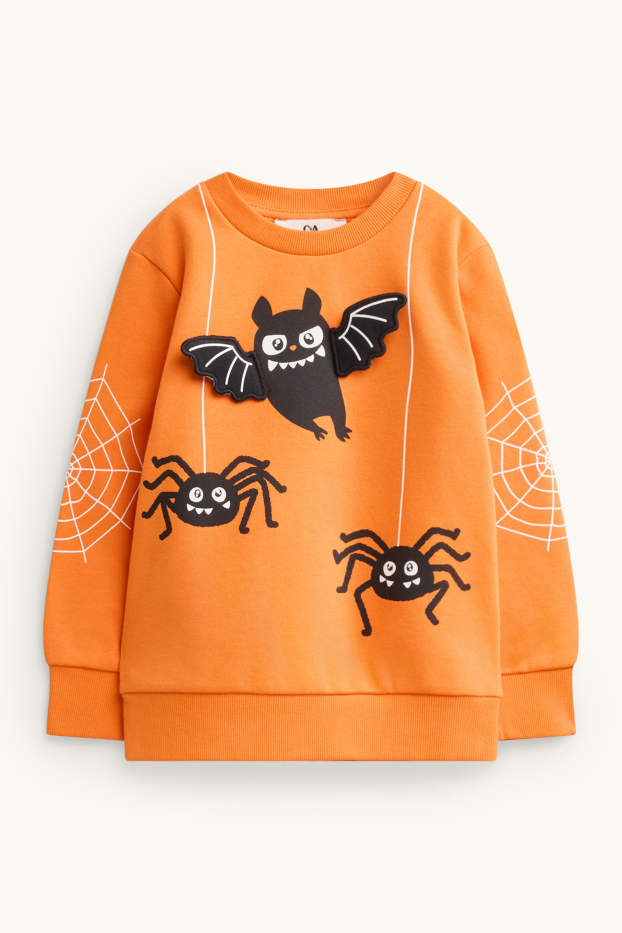 Set - Halloween - hoodie and mask - 2 piece - orange / black