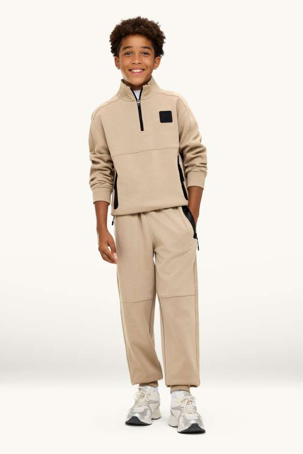 Children Boys - Joggers - black / beige
