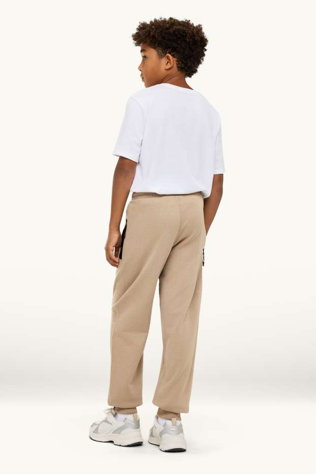 Children Boys - Joggers - black / beige