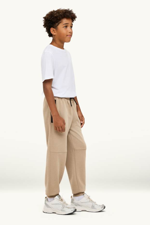 Children Boys - Joggers - black / beige