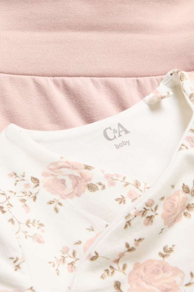 Baby Girls - Floral - baby outfit - 2 piece - cremewhite