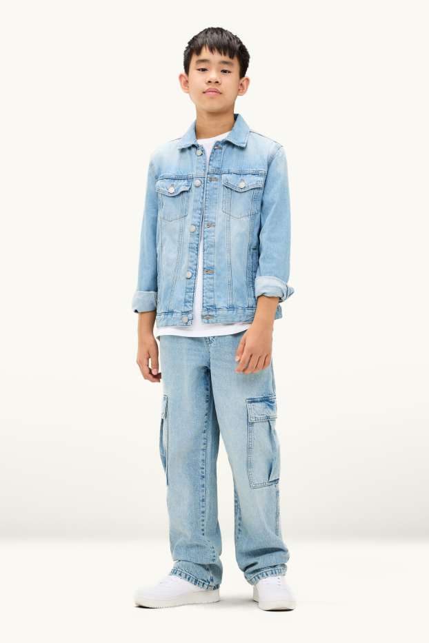 Children Boys - Cargo jeans - blue denim