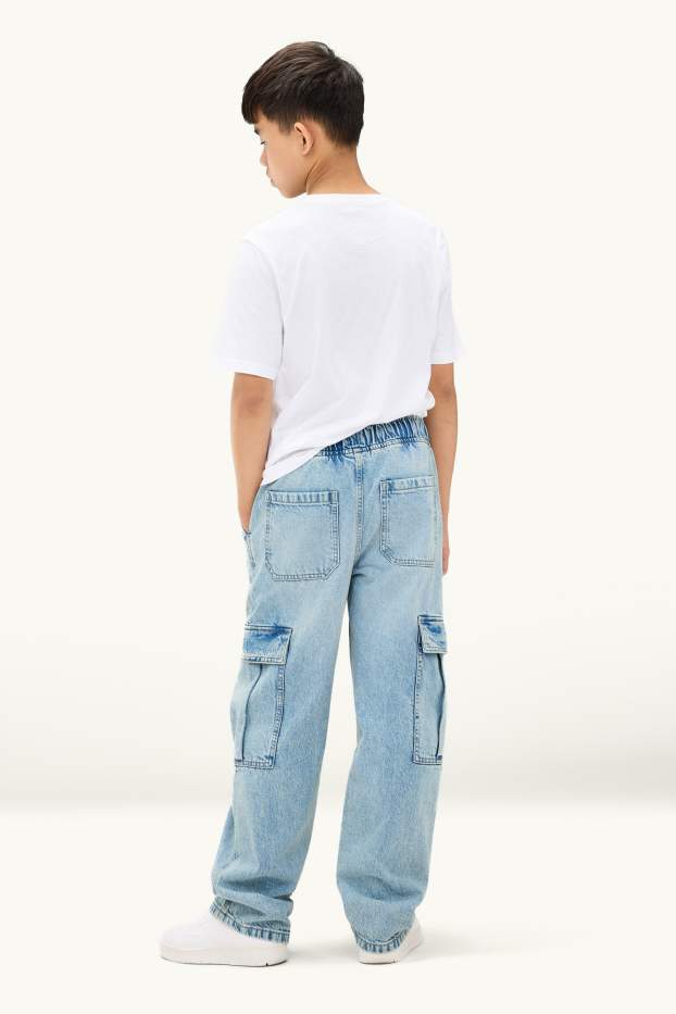 Children Boys - Cargo jeans - blue denim