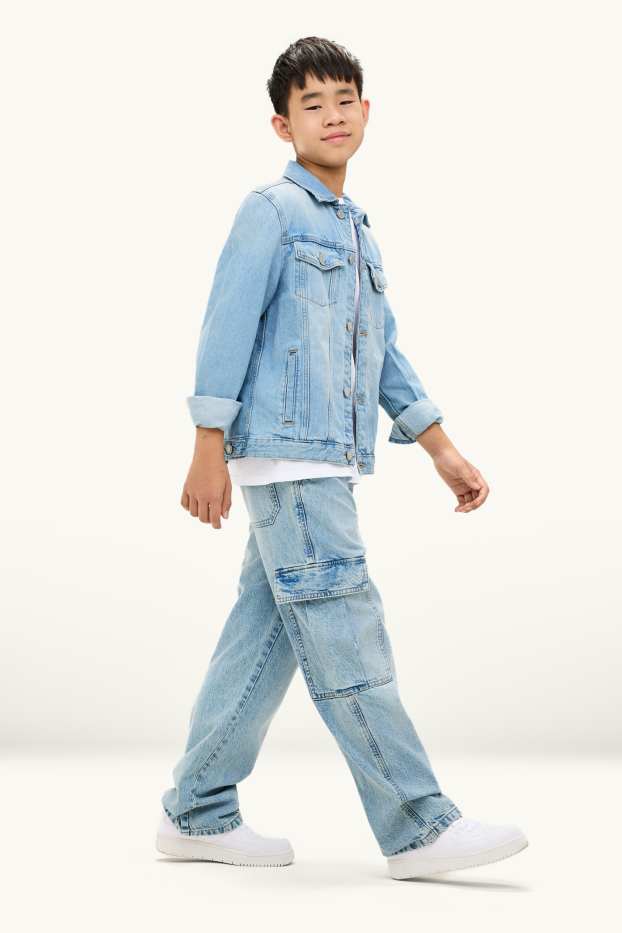 Children Boys - Cargo jeans - blue denim