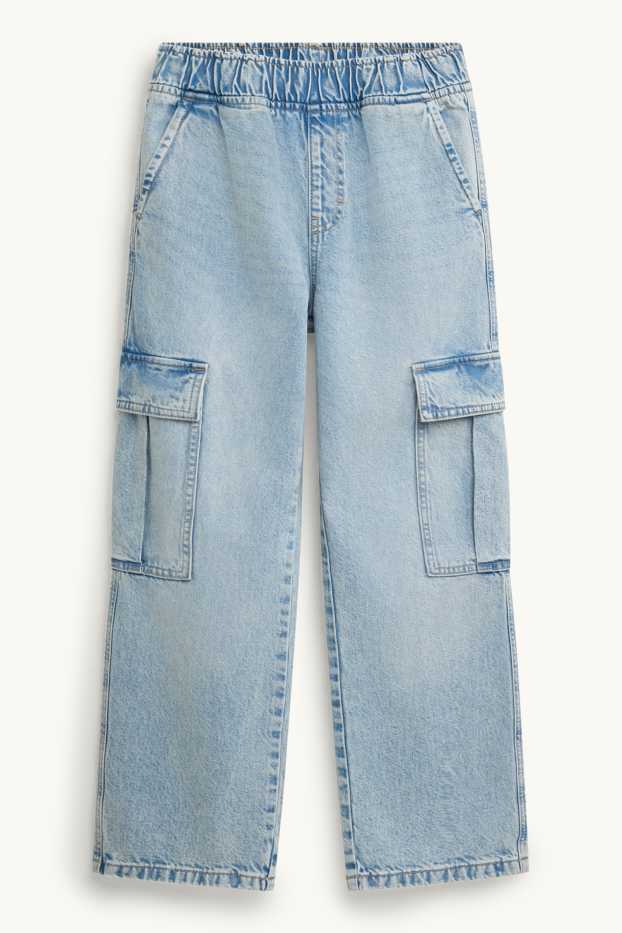Children Boys - Cargo jeans - blue denim