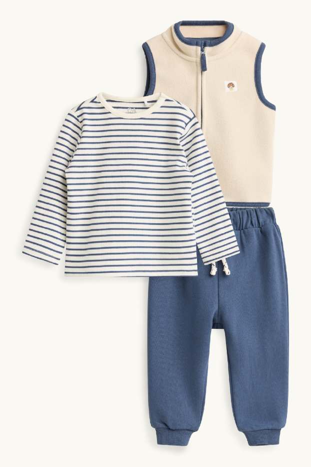 Baby Boys - Baby outfit - 3 piece - blue / beige