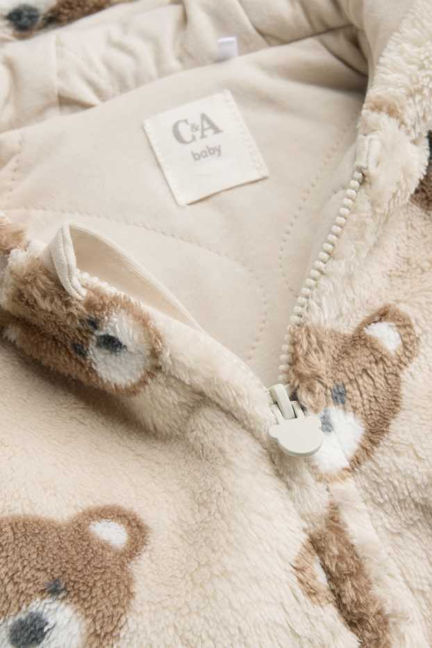 Unisex - Teddy bear - baby onesie - light brown