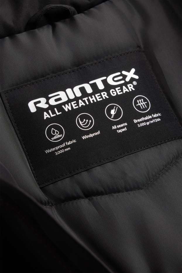 Children Boys - Rain jacket with hood - waterproof - black