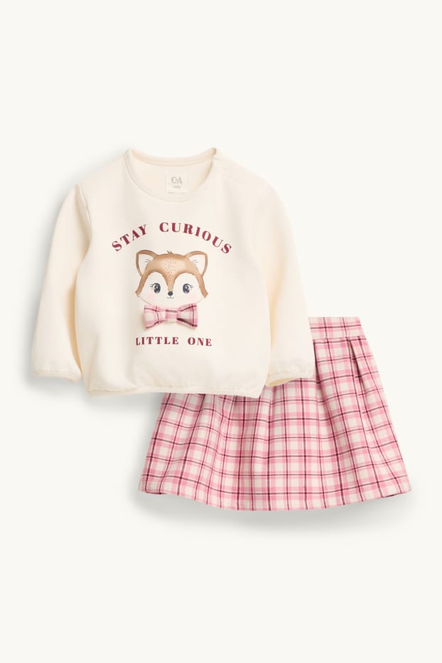 Baby Girls - Fox - baby outfit - 2 piece - creme