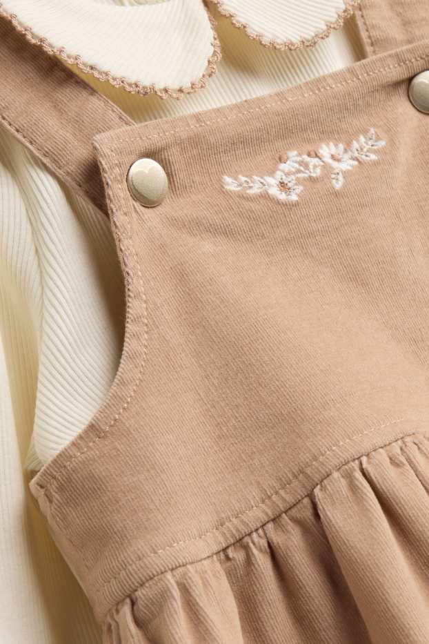 Baby Girls - Floral - baby outfit - 2 piece - brown / cremewhite
