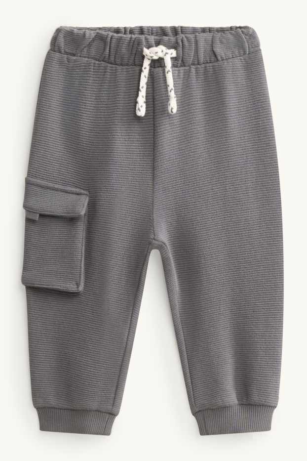Baby Boys - Baby cargo joggers - striped - gray