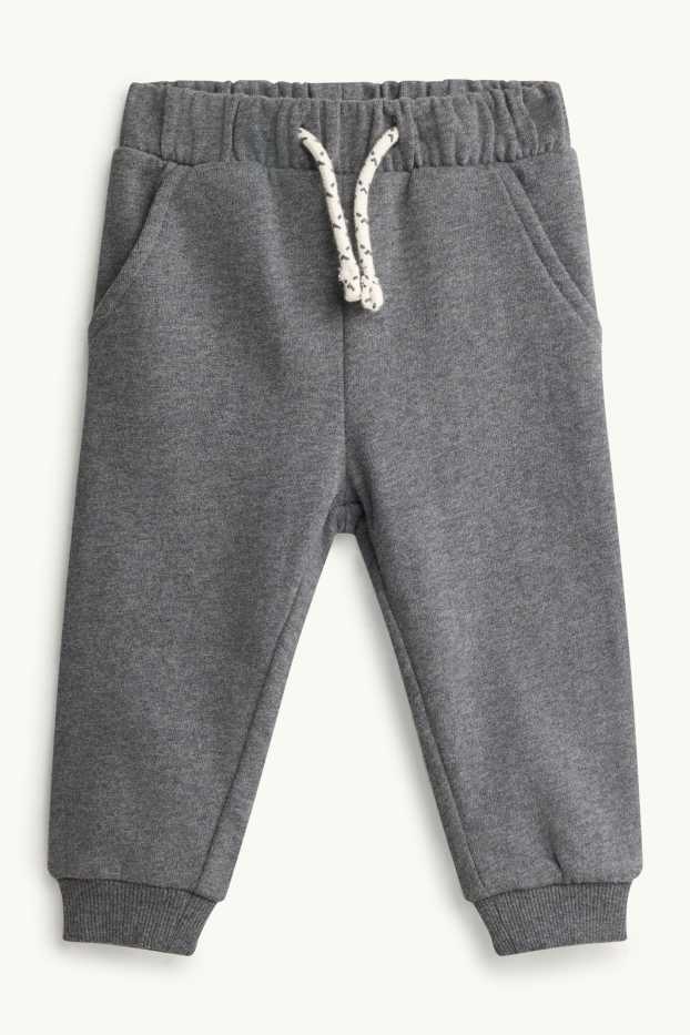 Baby Boys - Bear - baby outfit - 2 piece - white / gray