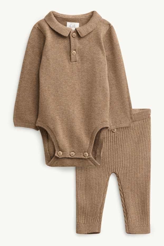 Baby Boys - Newborn outfit - 2 piece - brown