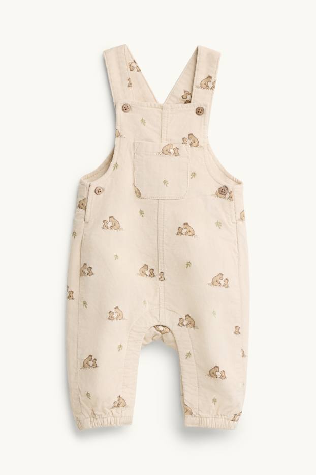 Baby Boys - Bear - newborn outfit - 2-piece - beige / green