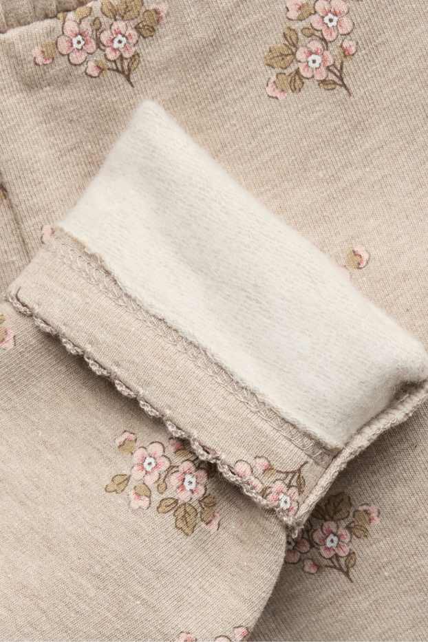 Baby Girls - Floral - newborn outfit - 2-piece - brown / cremewhite